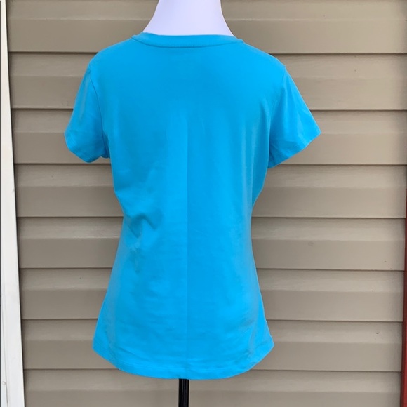 Champion women’s blue scoop neck,capped sleeve tee - Picture 4 of 6